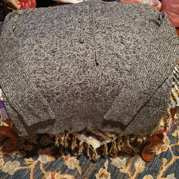 GAP Marled Knit Hooded Pullover - Heather Gray - Picture 12 of 13